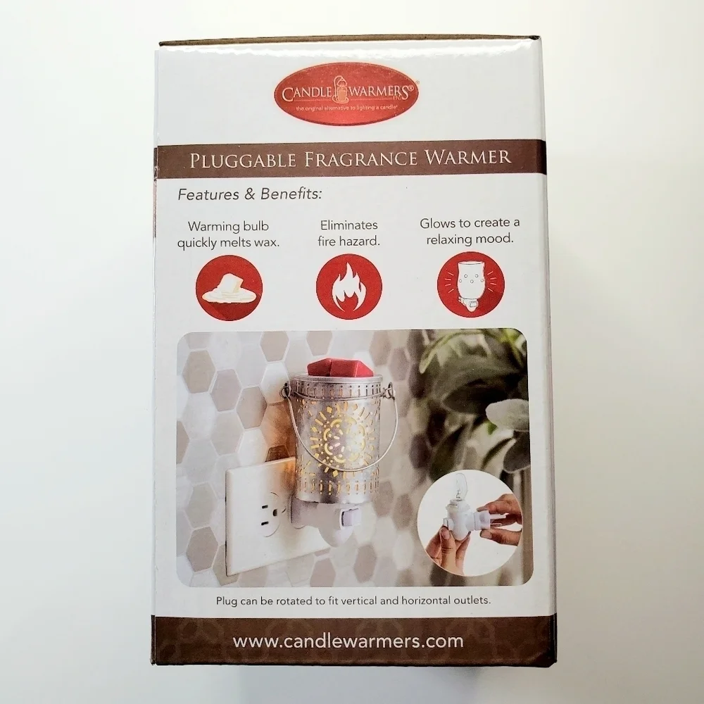 Galvanized Tin Sunburst Pluggable Fragrance Warmer by CANDLE WARMERS ETC - NWT